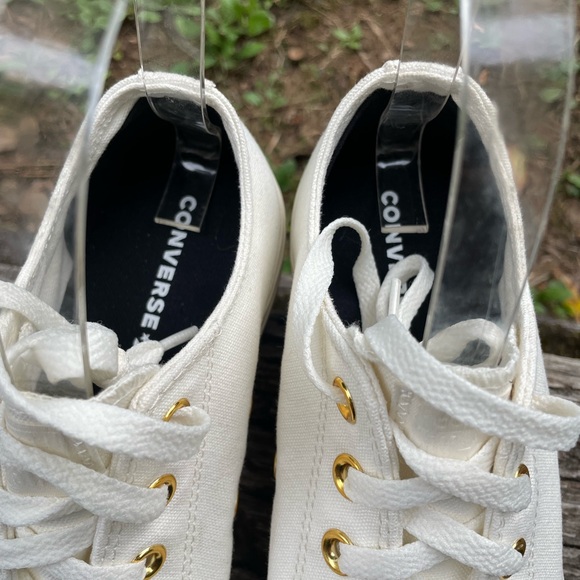 Converse All Star Platform Lift Off White Sneakers Size 8 - Picture 8 of 16